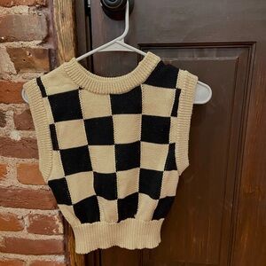 Black and Tan Knit Sweater